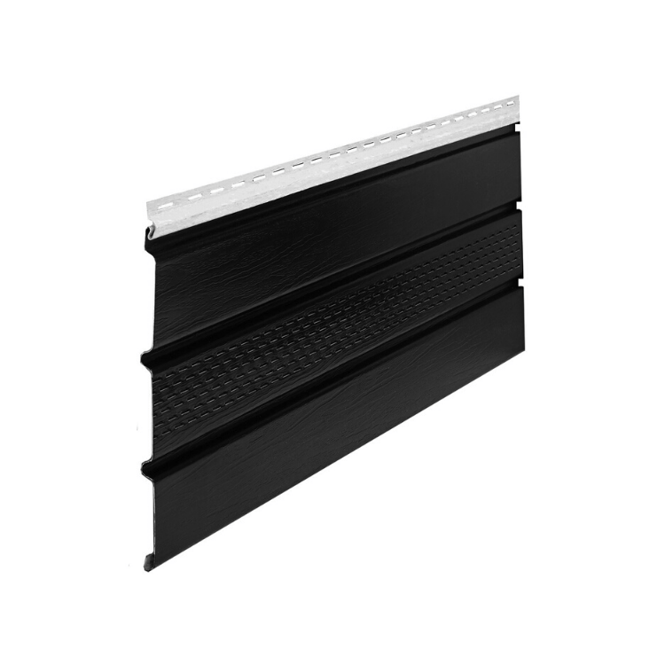 BORYSZEW - Podsufitka PCV czarny wentylacyjna (trzydeskowa) - próbka (5-10cm)