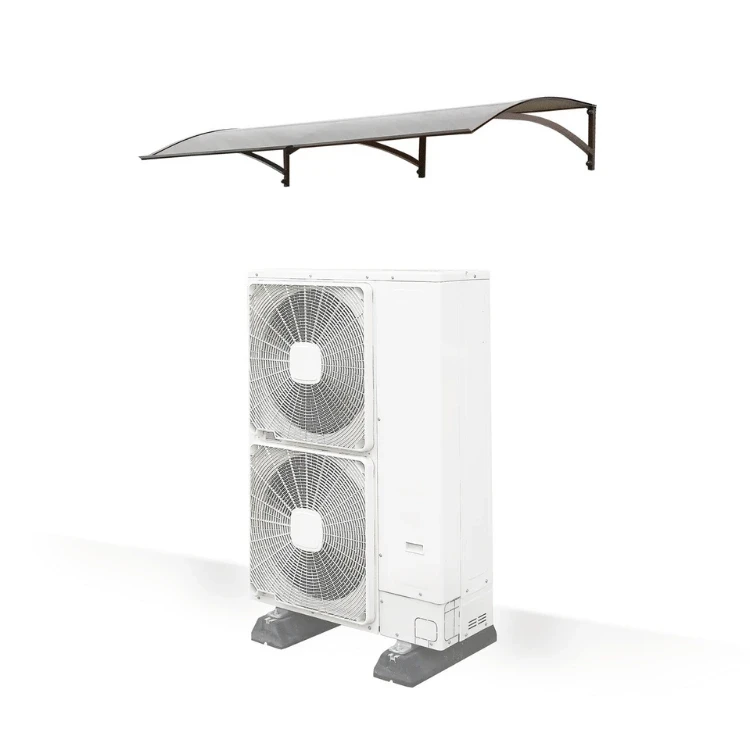 robelit-daszek-nad-pompe-ciepla-arco-pro-max-brazowy-plus-poliweglan-dymiony-160x90cm