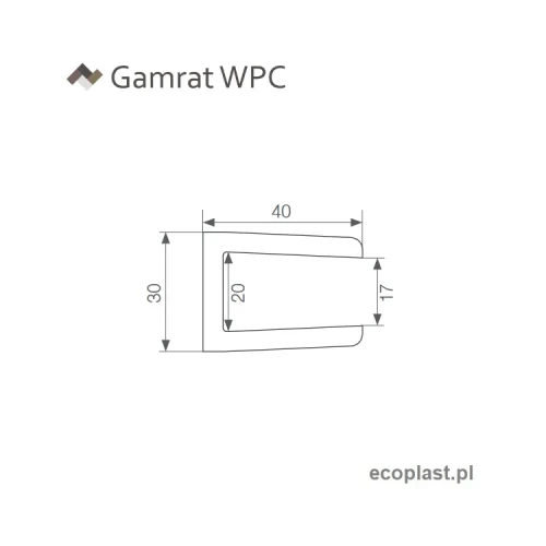 gamrat-ceownik-40cm-x-30cm-wpc-ciemny-braz-2m-schemat