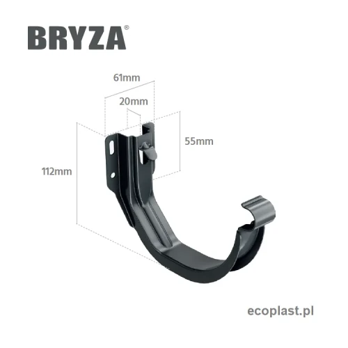 bryza-stal-czarny-uchwyt-rynnowy-120mm-doczolowy-zdjecie-wymiarow.webp