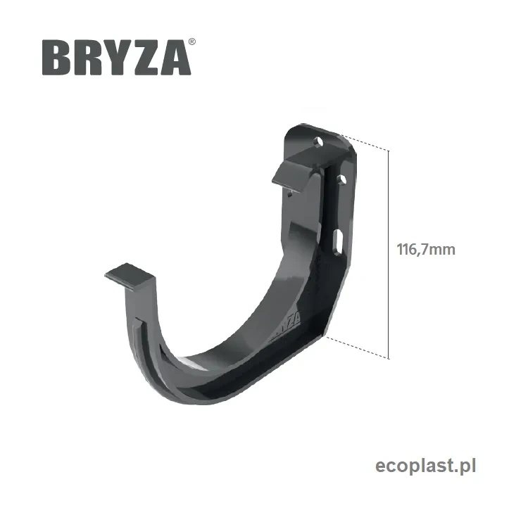 bryza-pvc-brazowy-uchwyt-rynnowy-100mm-doczolowy-schemat