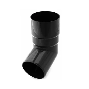 BRYZA PVC czarny - Kolano / wylewka 63mm (kąt 67,5°)