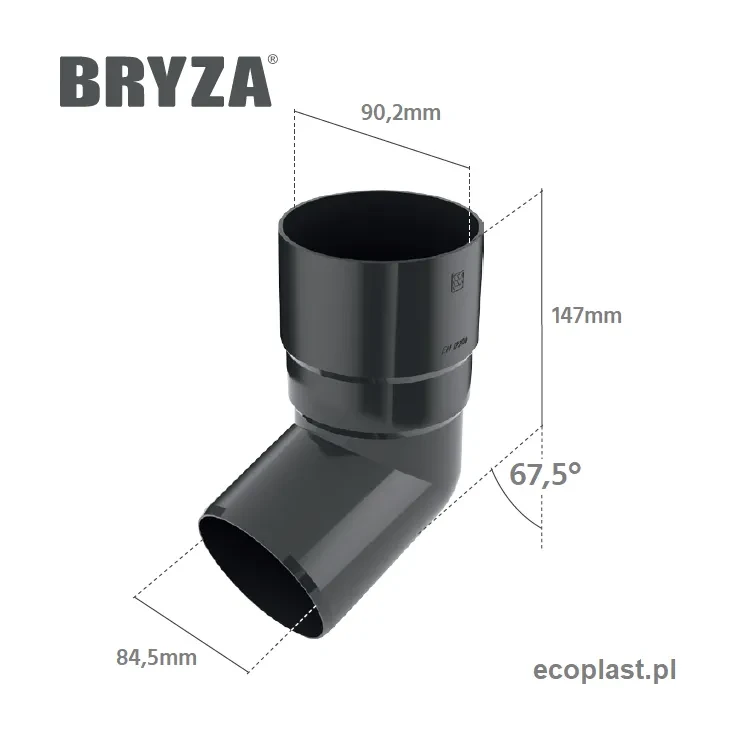 bryza-pvc-czerwony-kolano-wylewka-90mm-schemat
