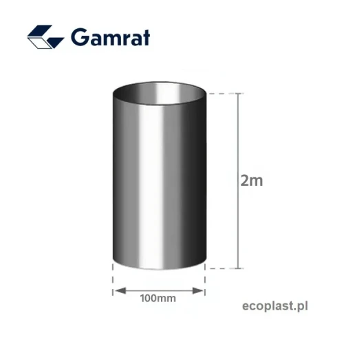 gamrat-pvc-czarny-rura-spustowa-100mm-2m-schemat