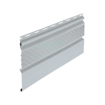 GAMRAT - Podsufitka PCV popielaty wentylacyjna (dwudeskowa) - próbka (5-10cm)