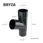 bryza-pvc-grafitowy-trojnik-63-63-63mm-schemat