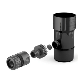 BRYZA grafitowy - Odzyskiwacz wody deszczowej PVC / 63mm + końcówki