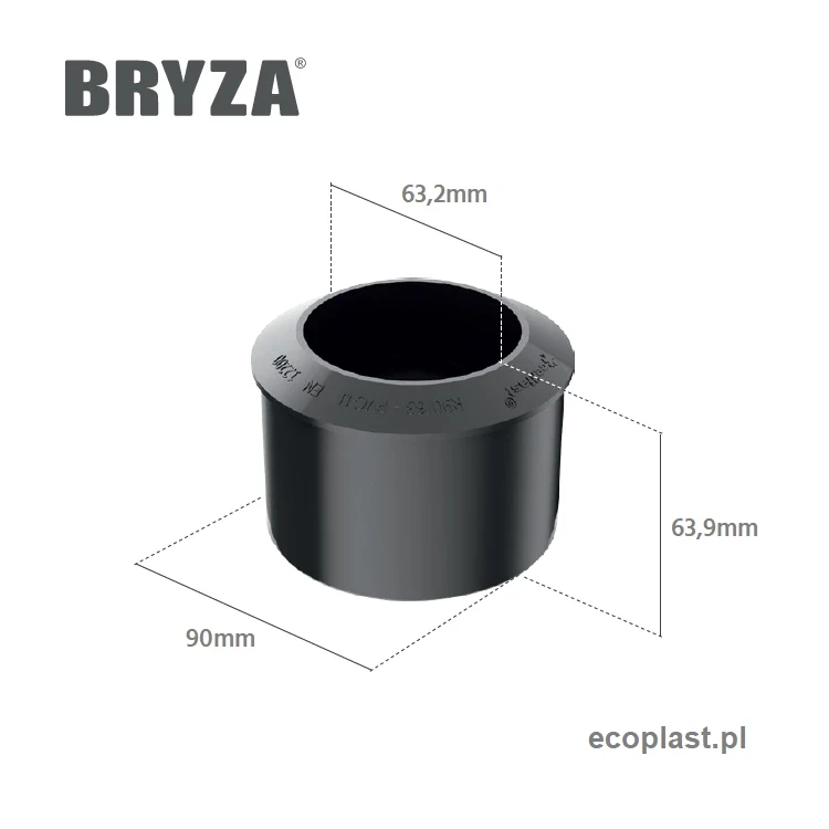 bryza-pvc-grafitowy-redukcja-90-63mm-schemat
