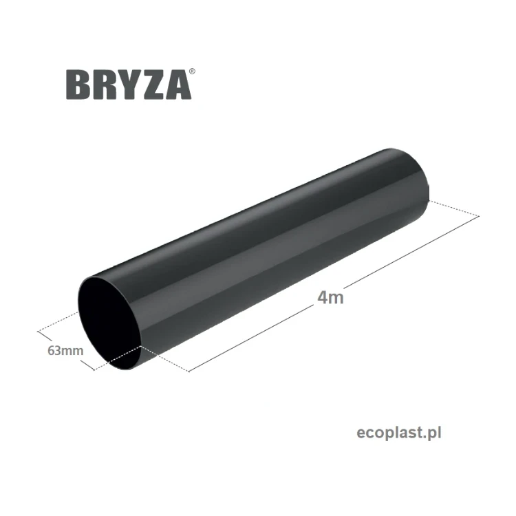 bryza-pvc-grafitowy-rura-spustowa-63mm-4m-schemat
