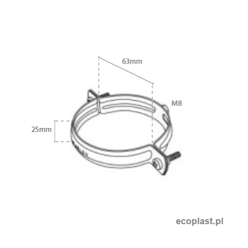 bialy-obejma-rury-63mm-metalowa-schemat