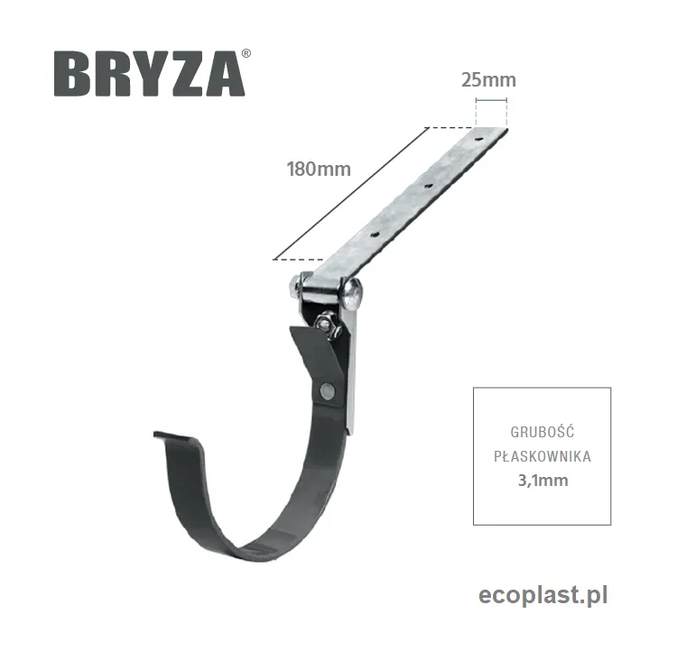 bryza-pvc-brazowy-uchwyt-rynnowy-75mm-metalowy-regulowany-schemat