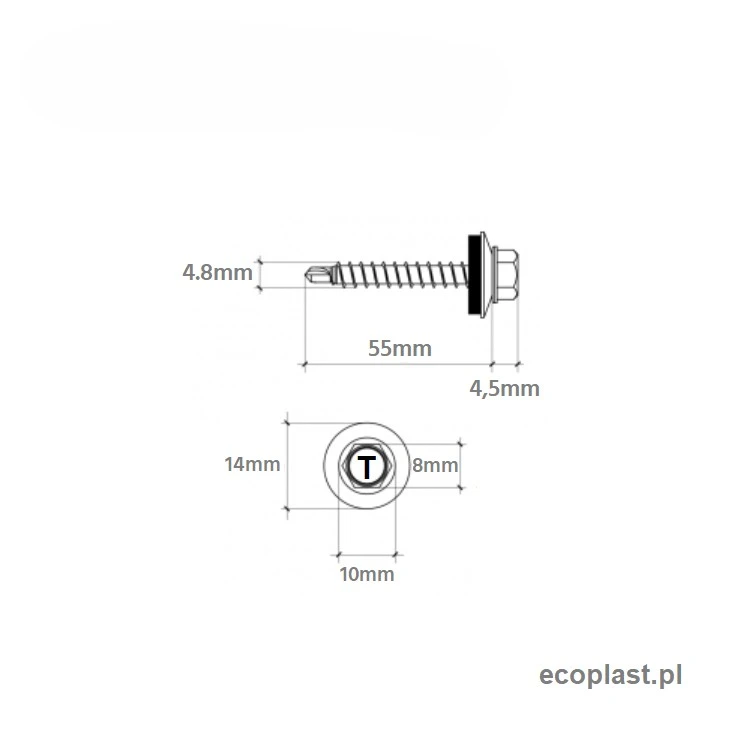 klimas-wkrety-farmer-ocynk-4-i-8-mm-x-55mm-do-plyt-trapezowych-falistych-rylonow-200-sztuk-schemat