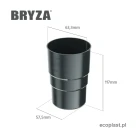 bryza-pvc-brazowy-zlaczka-rury-63mm-mufa-schemat