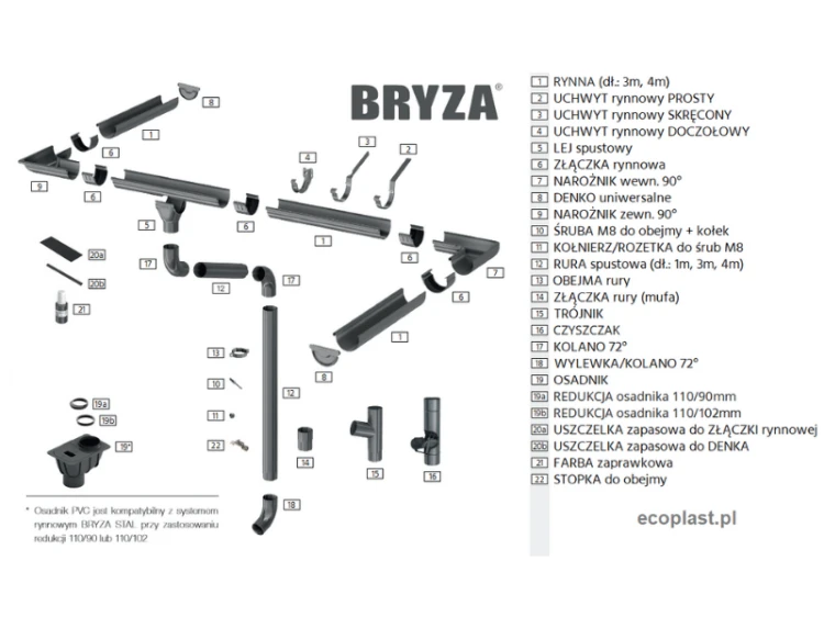 bryza-stal-grafitowy-rura-spustowa-90mm-4m-system-rynnowy