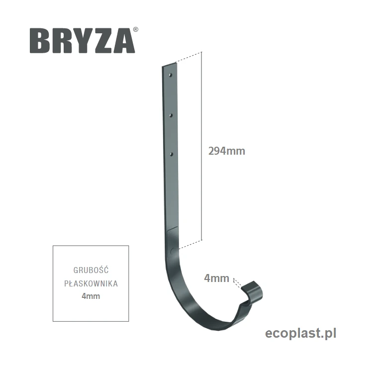 bryza-stal-grafitowy-hak-rynnowy-150mm-prosty-schemat