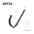 bryza-pvc-brazowy-uchwyt-rynnowy-100mm-metalowy-prosty-schemat