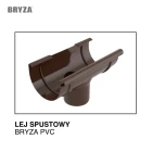 bryza-pvc-brazowy-lej-spustowy-100-90mm