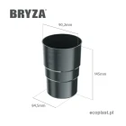 bryza-pvc-brazowy-zlaczka-rury-90mm-mufa-schemat