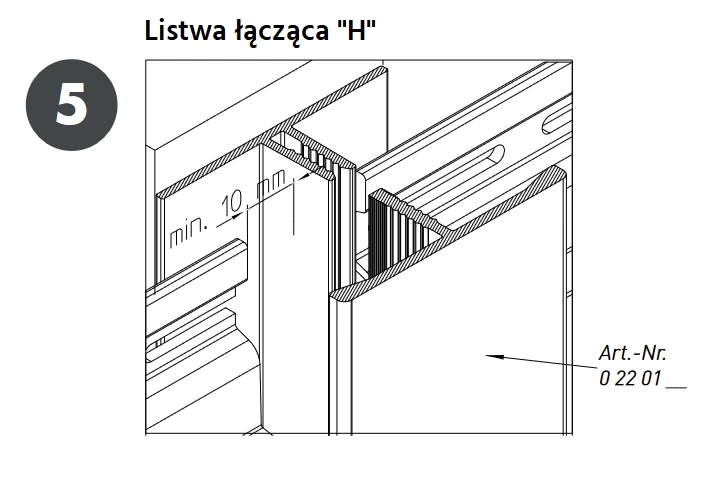 vinylit-listwa-laczaca-h-corten-3m-montaz