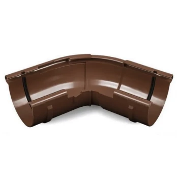 BRYZA PVC brązowy - Narożnik 125mm / ZEWNĘTRZNY regulowany (kąt 120°-145°)