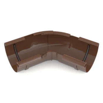 BRYZA PVC brązowy - Narożnik 125mm / WEWNĘTRZNY regulowany (kąt 120°-145°)