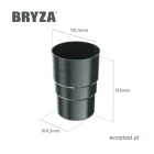 bryza-pvc-brazowy-zlaczka-rury-110mm-mufa-schemat