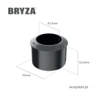 bryza-pvc-zielony-redukcja-90-63mm-schemat