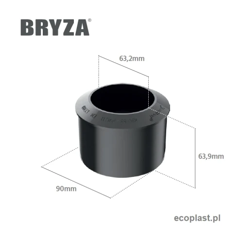 bryza-pvc-zielony-redukcja-90-63mm-schemat