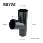 bryza-pvc-brazowy-trojnik-110-110-110mm-schemat