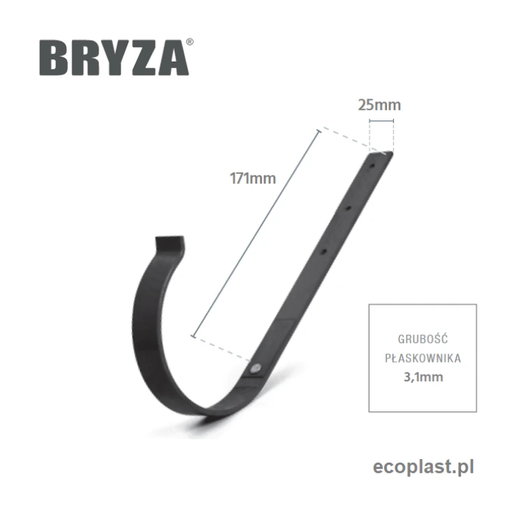 bryza-pvc-bialy-uchwyt-rynnowy-75mm-metalowy-prosty-schemat