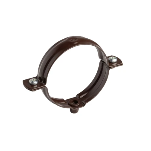 brazowy-obejma-rury-110mm-metalowa-w-pionie