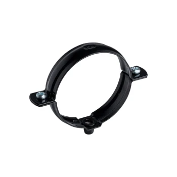 CZARNY - Obejma rury 90mm METALOWA