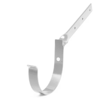 BRYZA PVC biały - Uchwyt rynnowy 100mm metalowy / SKRĘCONY