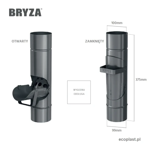 bryza-stal-brazowy-czyszczak-lapacz-deszczowki-100mm-schemat
