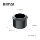 bryza-pvc-bialy-redukcja-110-90mm-schemat-wymiarow