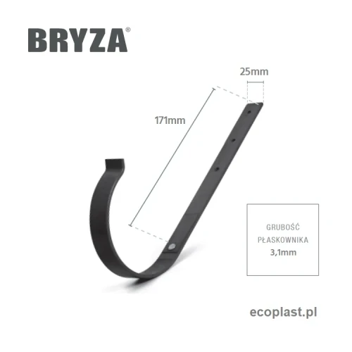 bryza-pvc-zielony-uchwyt-rynnowy-75mm-metalowy-prosty-schemat