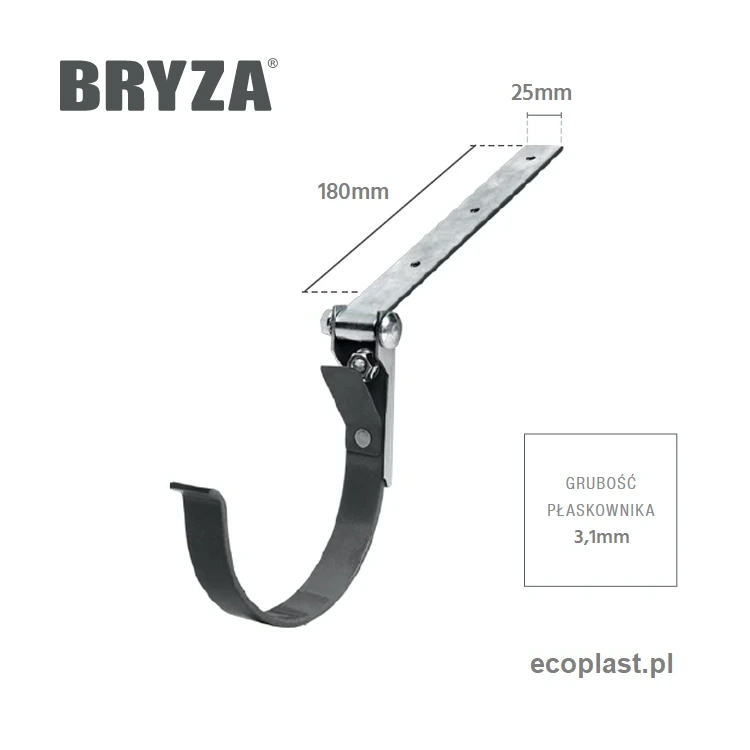 bryza-pvc-zielony-uchwyt-rynnowy-75mm-metalowy-regulowany-schemat