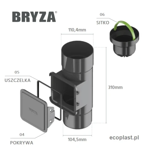 bryza-pvc-zielony-czyszczak-110mm-schemat
