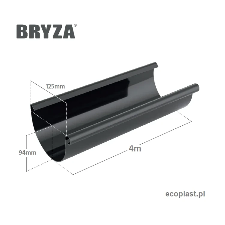 bryza-pvc-zielony-rynna-125mm-400cm-schemat