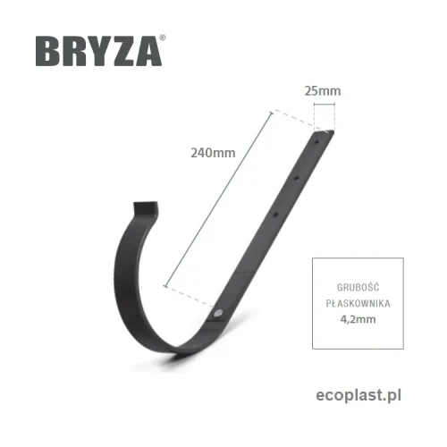 bryza-pvc-zielony-uchwyt-rynnowy-125mm-metalowy-prosty-schemat