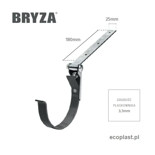 bryza-pvc-zielony-uchwyt-rynnowy-125mm-metalowy-regulowany-schemat