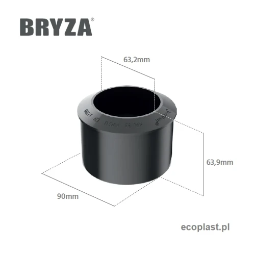 bryza-pvc-czerwony-redukcja-90-63mm-schemat