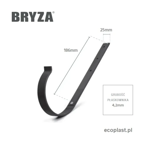 bryza-pvc-czerwony-uchwyt-rynnowy-100mm-metalowy-prosty-schemat