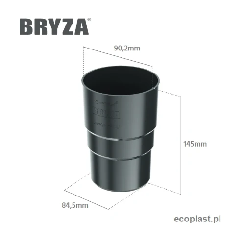 bryza-pvc-miedziany-zlaczka-rury-90mm-mufa-schemat