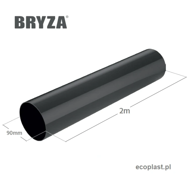 bryza-pvc-miedziany-rura-spustowa-90mm-200cm-schemat