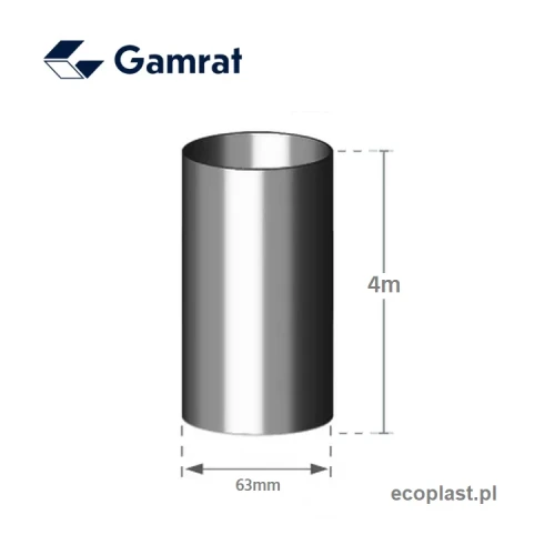 gamrat-pvc-czarny-rura-spustowa-63mm-400cm-schemat