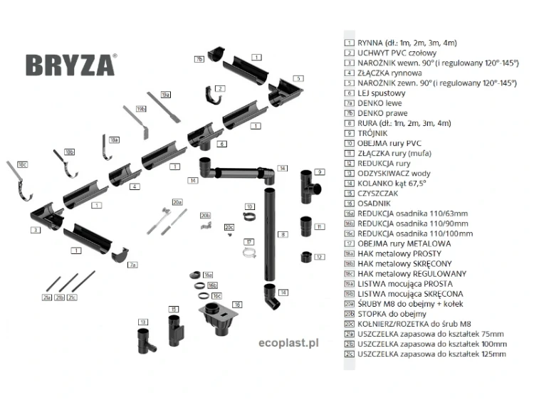 bryza-pvc-brazowy-uchwyt-rynnowy-125mm-doczolowy-system-rynnowy-elementy.webp