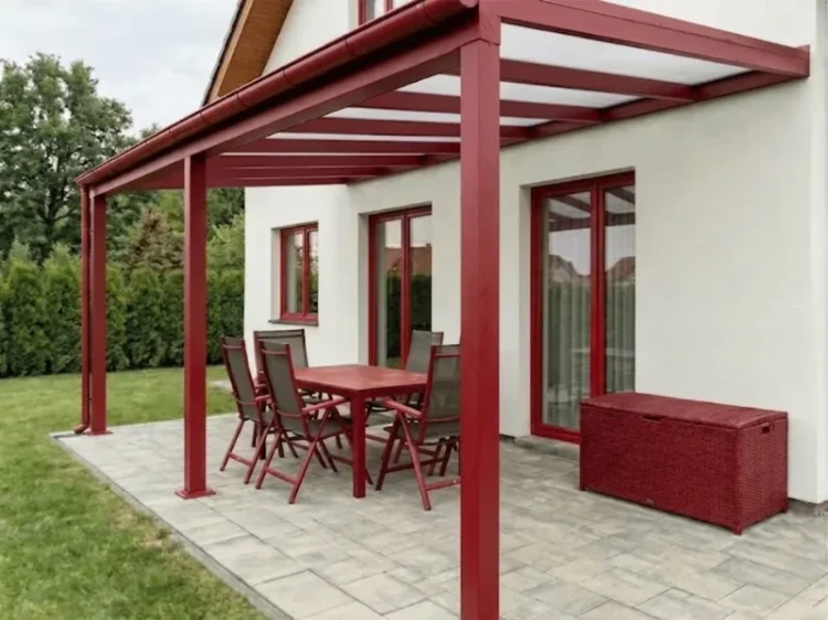bryza-pvc-czerwony-rynna-100mm-300cm-wizualizacja