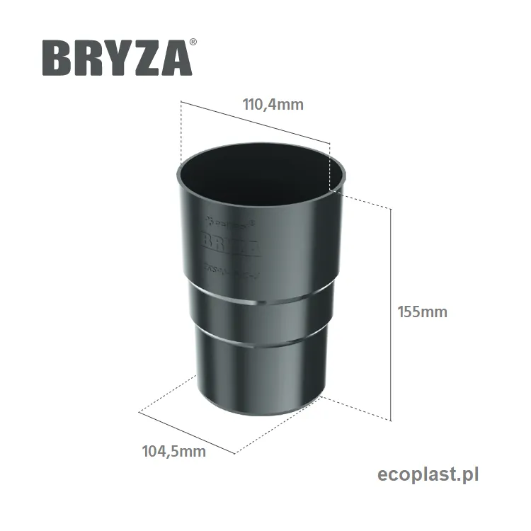 bryza-pvc-czerwony-zlaczka-rury-110mm-schemat