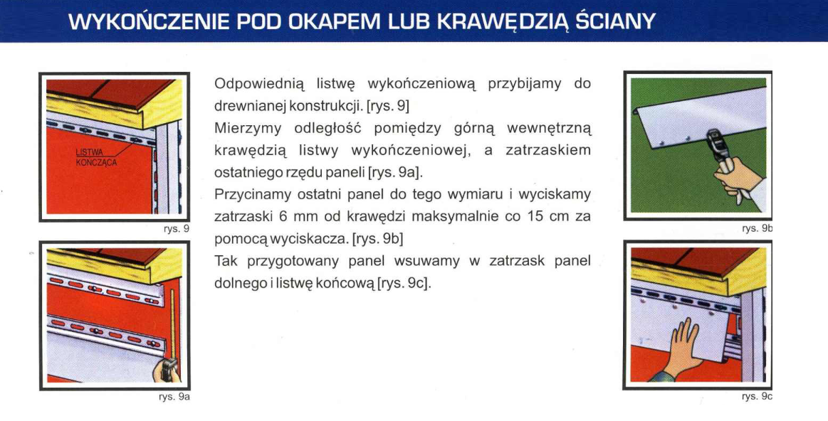 Zastsowanie listwy końcowej Boryszew